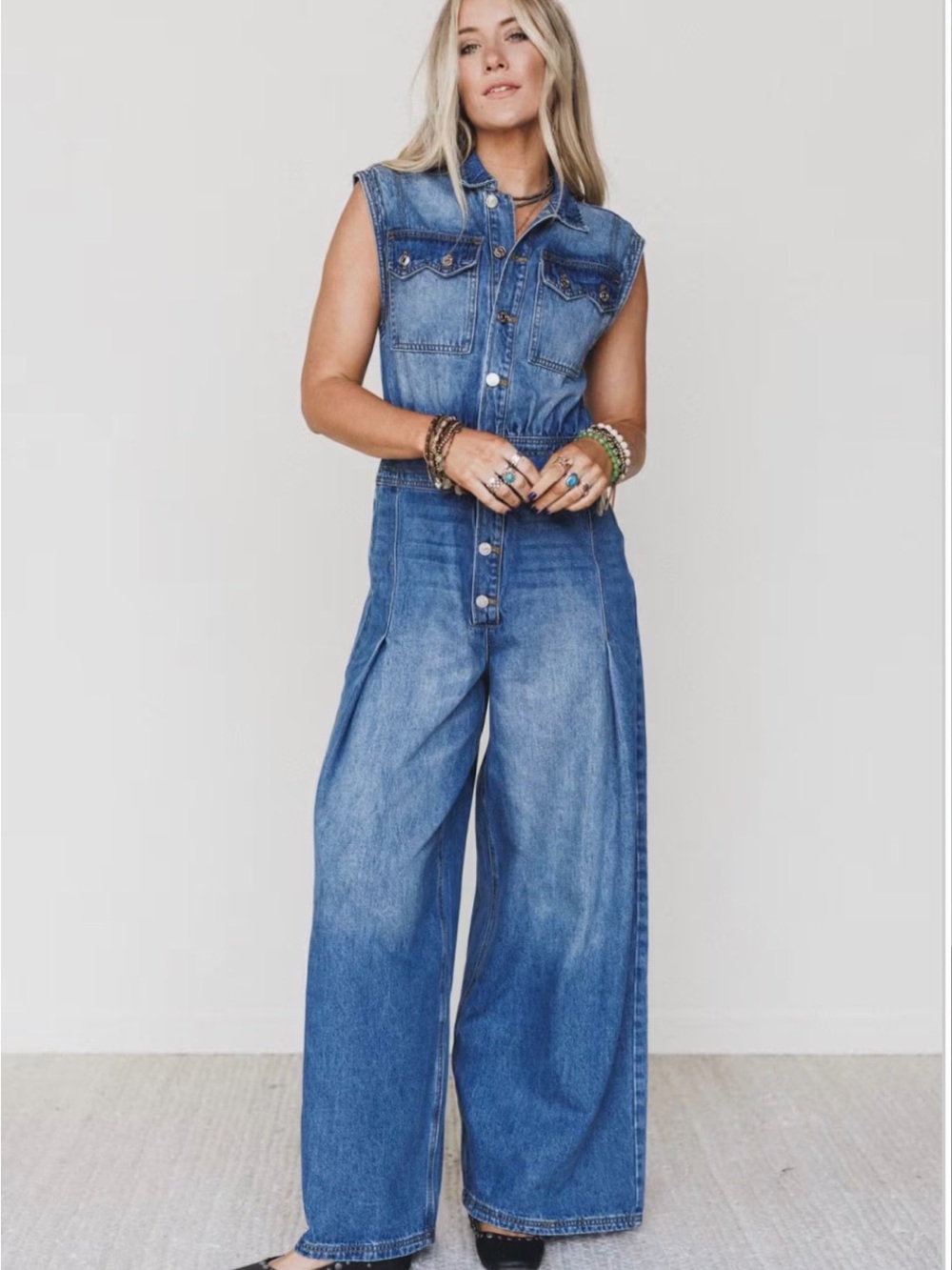 Bluivy Light Blue Denim Jumpsuit